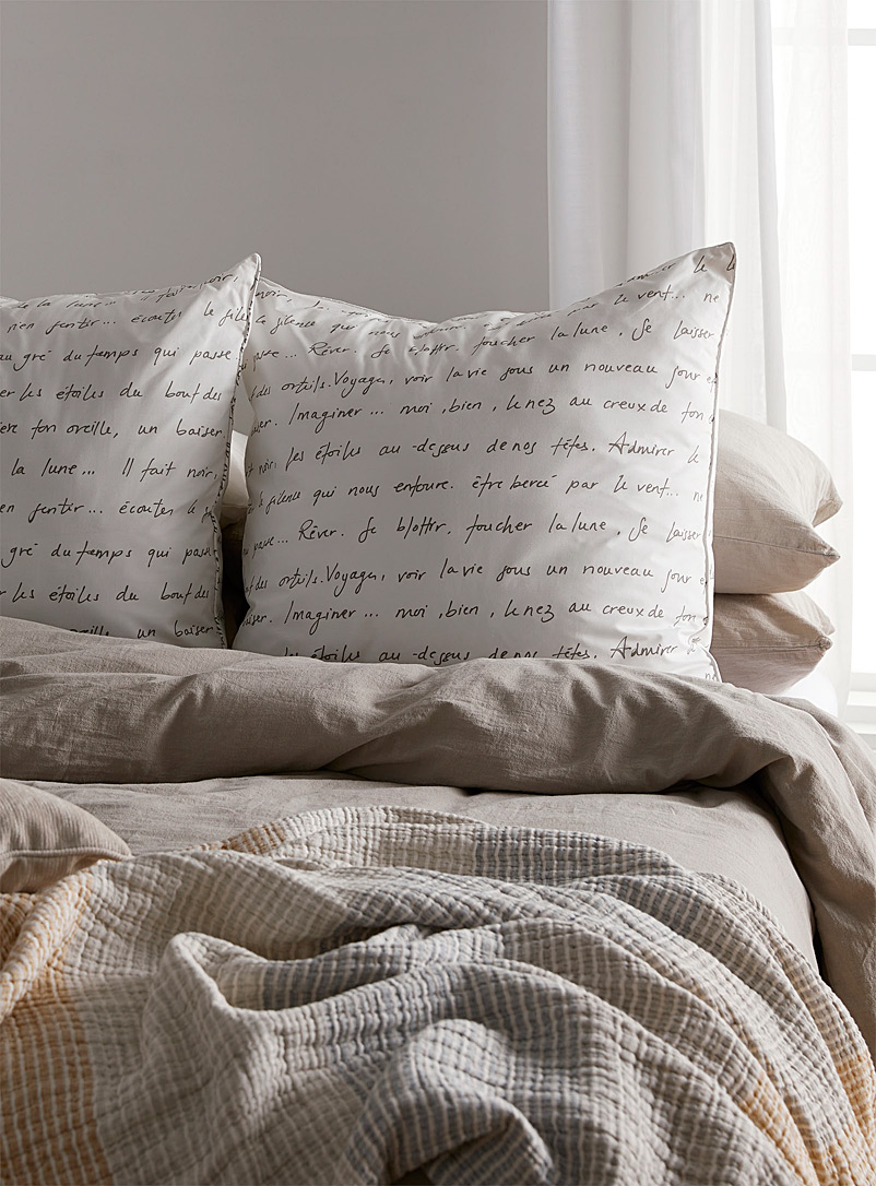 Simons Maison Assorted Sweet words Euro pillow shams Set of 2