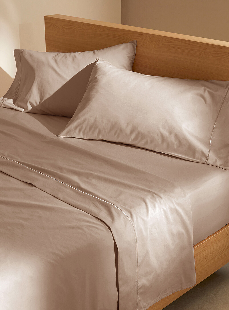 Drap Plat En Coton Égyptien 200 Fils - Simple, Double, King, Super King - Doux, Respirant Et Résistant Au Rétrécissement - Multicolor (Chocolat, Simple)