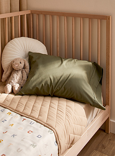 Simons Maison: La taie d'oreiller unie pour enfant Vert