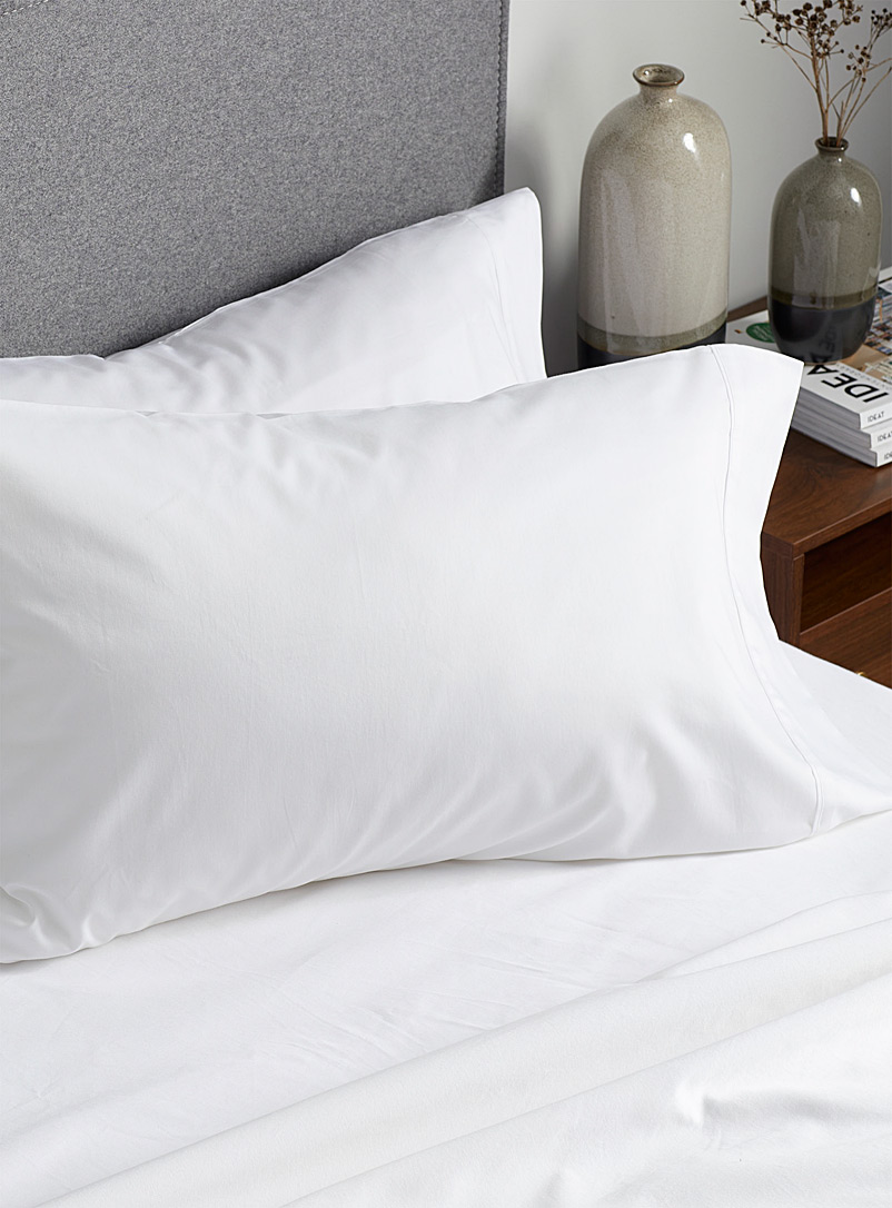 Simons Maison White Liquid cotton pillowcases 400-thread-count Set of 2