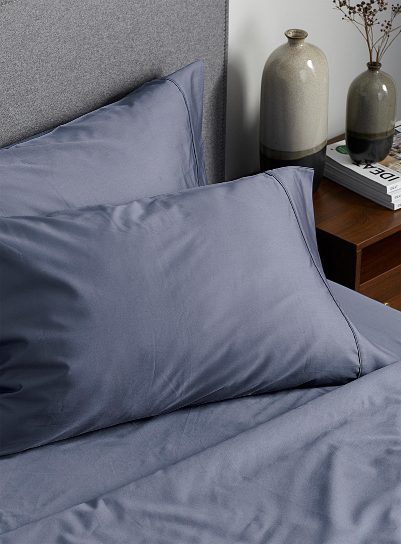 Simons Maison Marine Blue Liquid cotton pillowcases 400-thread-count Set of 2