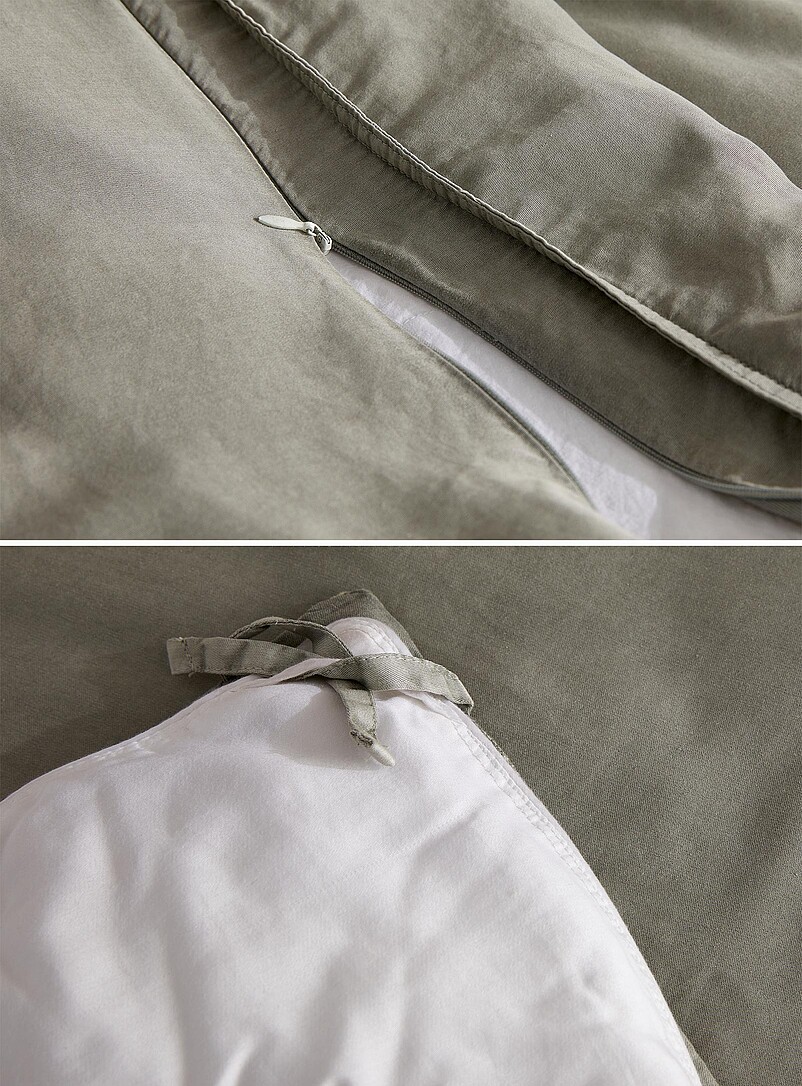 Simons Maison: L'ensemble housse lyocell d&eacute;lav&eacute; Gris clair