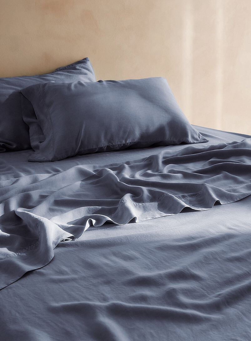 Simons Maison Brown Stonewashed lyocell sheet set Fits mattresses up to 16 in