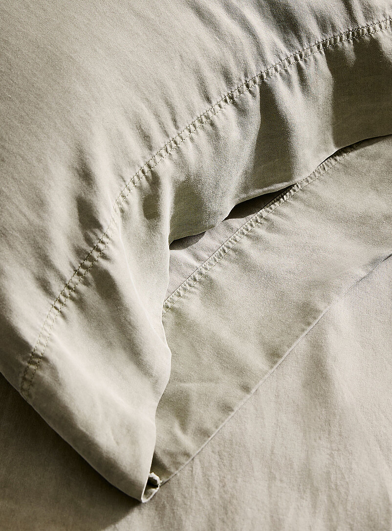 Simons Maison Green Stonewashed lyocell pillowcases Set of 2