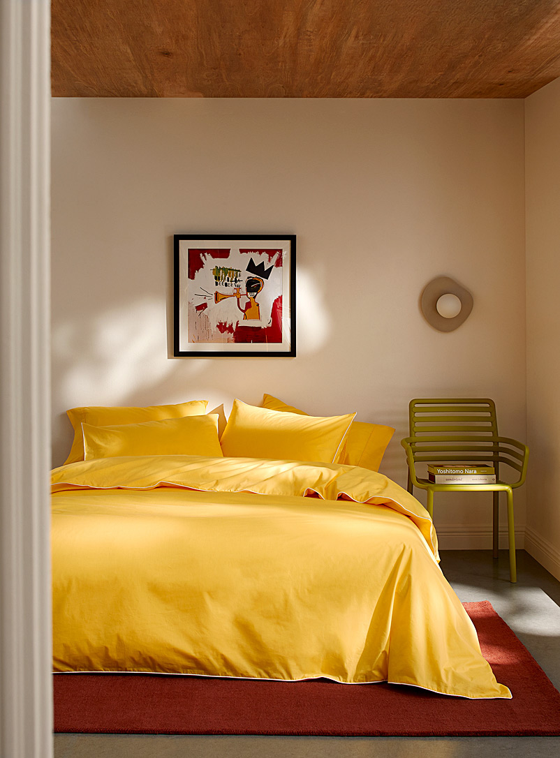 Simons Maison Golden Yellow Contrasting piping colourful duvet cover set