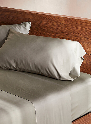 Bamboo rayon and organic cotton pillowcases Set of 2 300-thread-count