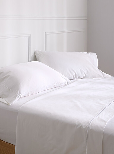 Simons Maison: L'ensemble draps coton &eacute;gyptien 480 fils au pouce Pour matelas jusqu'&agrave; 16 po Blanc