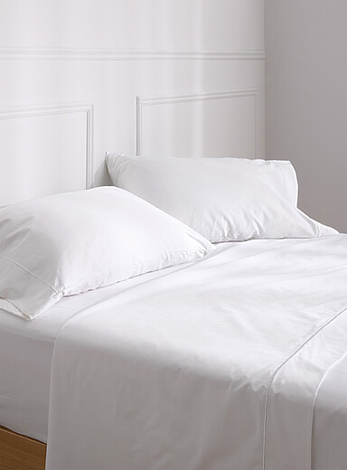 Satiny finish Egyptian cotton sheet set 480-thread-count Fits mattresses up to 16 in