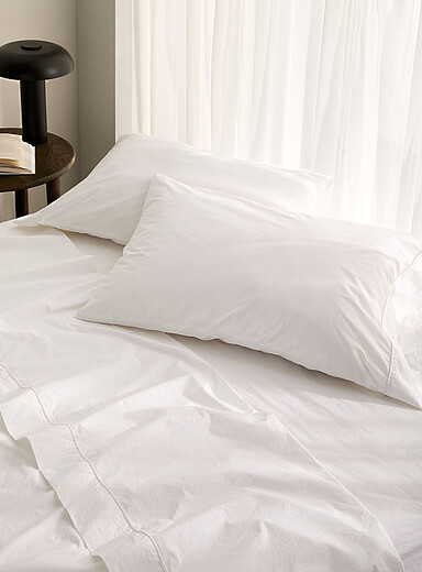Solid pure organic cotton pillowcases Set of 2 300-thread-count