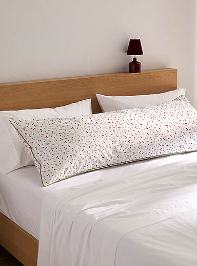 Cherries percale body pillow sham