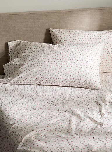 Le drap percale plus petites roses 200 fils au pouce Pour matelas jusqu'&agrave; 16 po