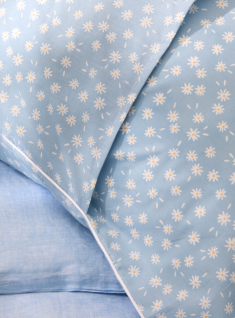 Simons Maison Patterned Blue Small daisies percale body pillow sham