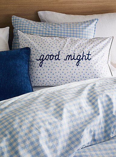 La taie d'oreiller brod&eacute;e Good night