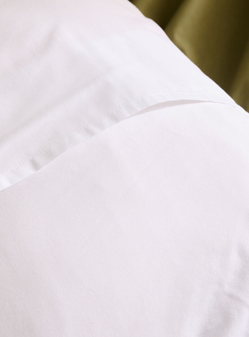 Simons Maison Patterned White Less drama more pyjamas embroidered pillowcase