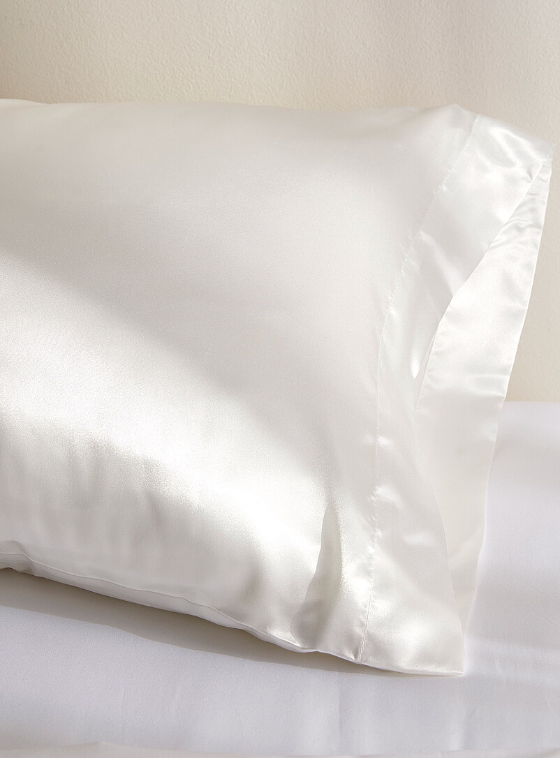 Simons Maison White Faux-silk pillowcase