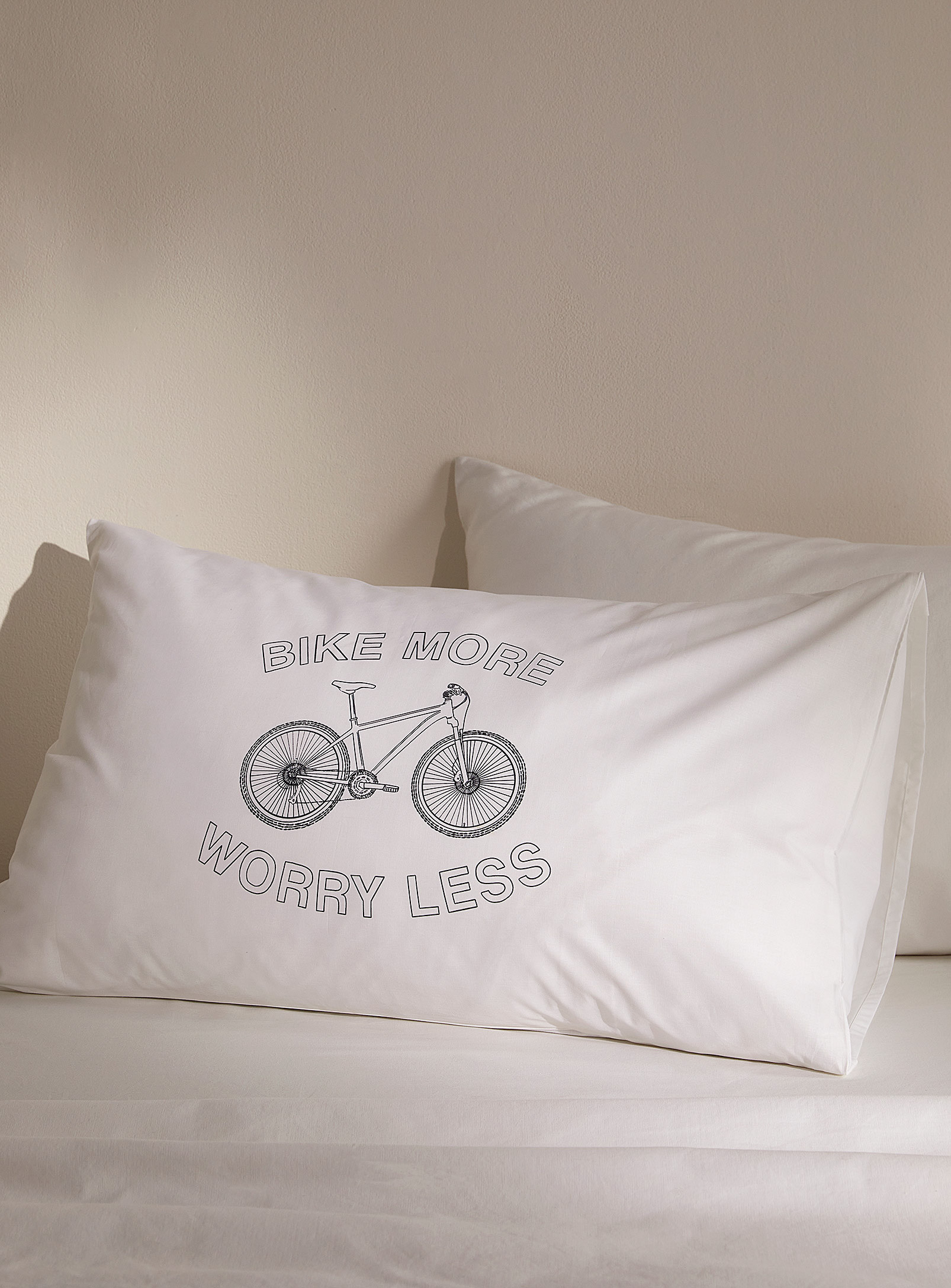 Simons Maison Vélo Pillow Case In White