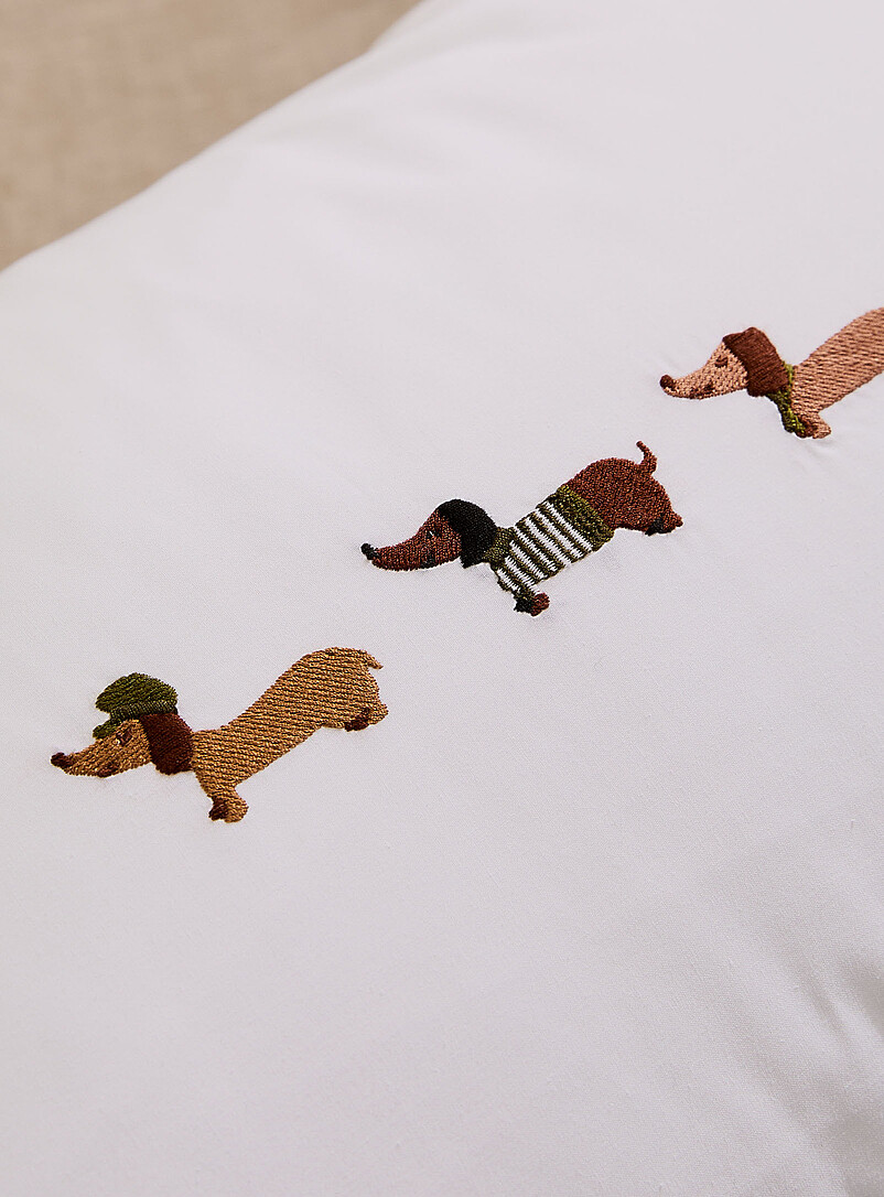 Embroidered dachshunds children's pillowcase product image 2