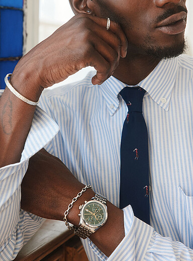 La montre verte chronographe