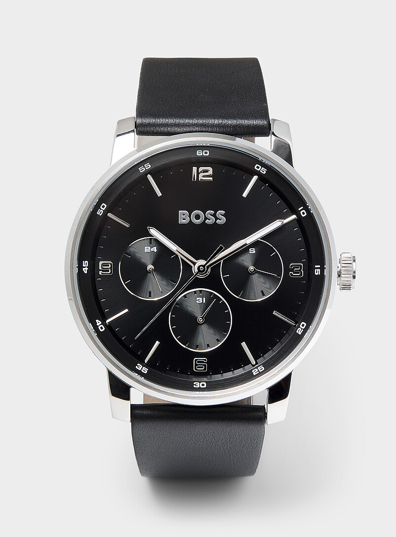 Contender Leather Band Watch