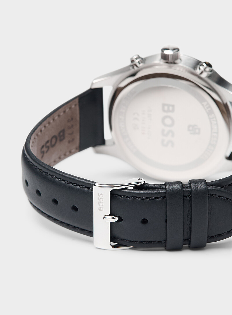 Black chronograph watch product image 2