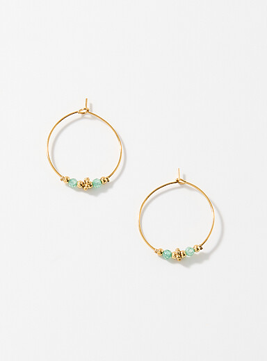 Thin hoops with stones