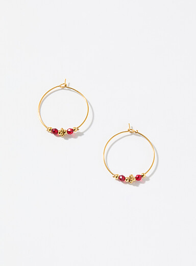 Thin hoops with stones