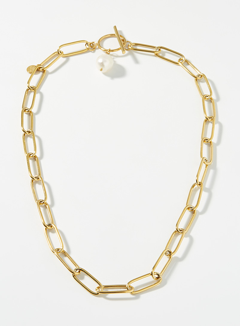 Simons Assorted Voluminous pearly bead chain for women