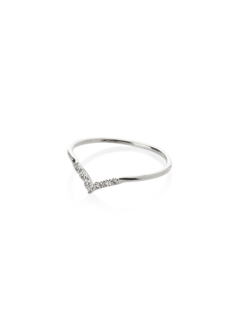 Simons Assorted Wavy zircon ring for women