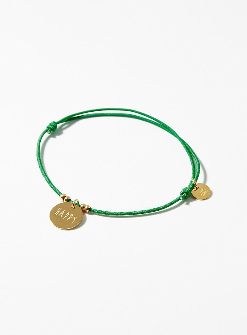 Simons Kelly Green Etched charm colourful bracelet for women