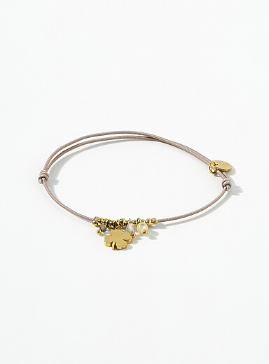 Le bracelet corde billes et tr&egrave;fle