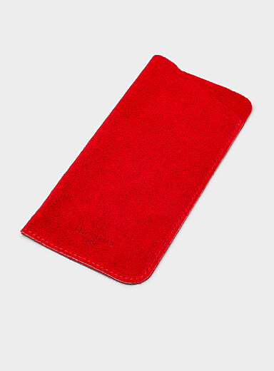 Supple leather sunglasses case