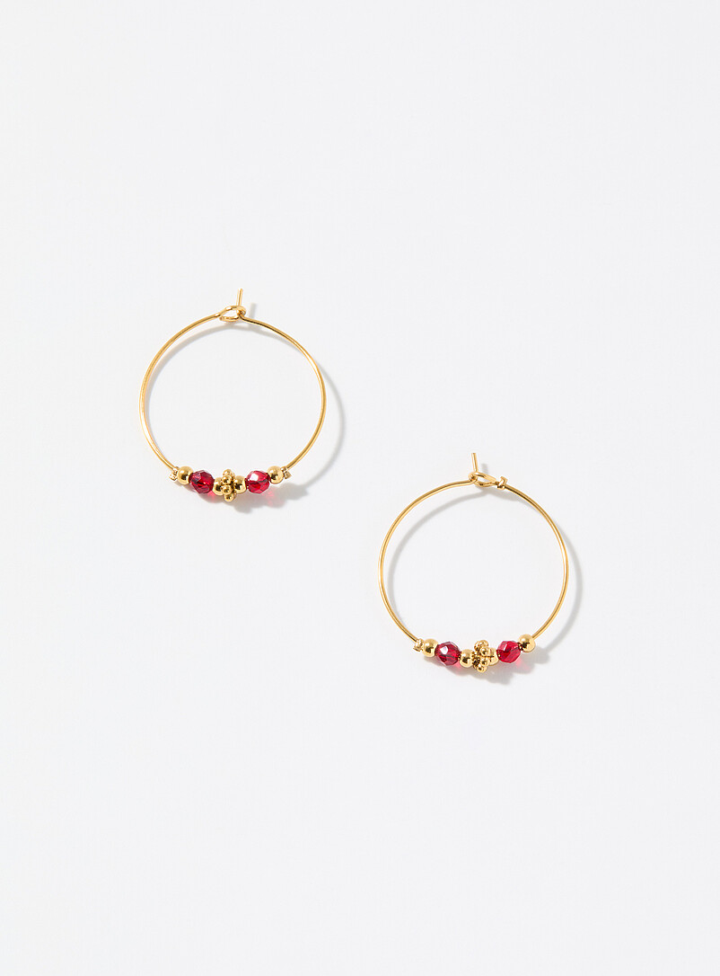 Thin hoops with stones product image (primary)