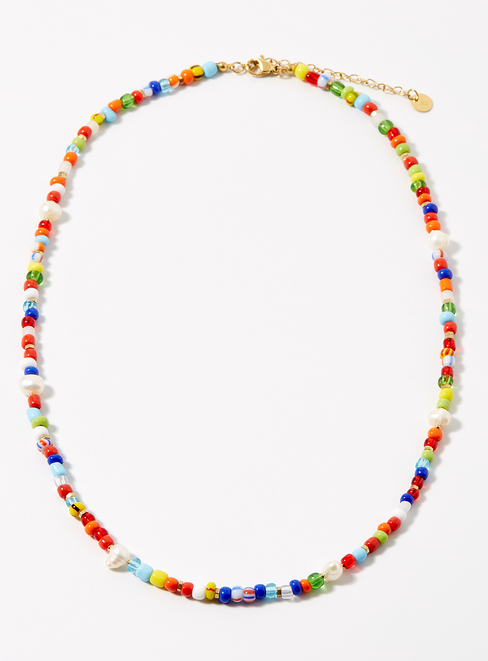 Le 31 Fantasia Colourful Bead Necklace In Multi