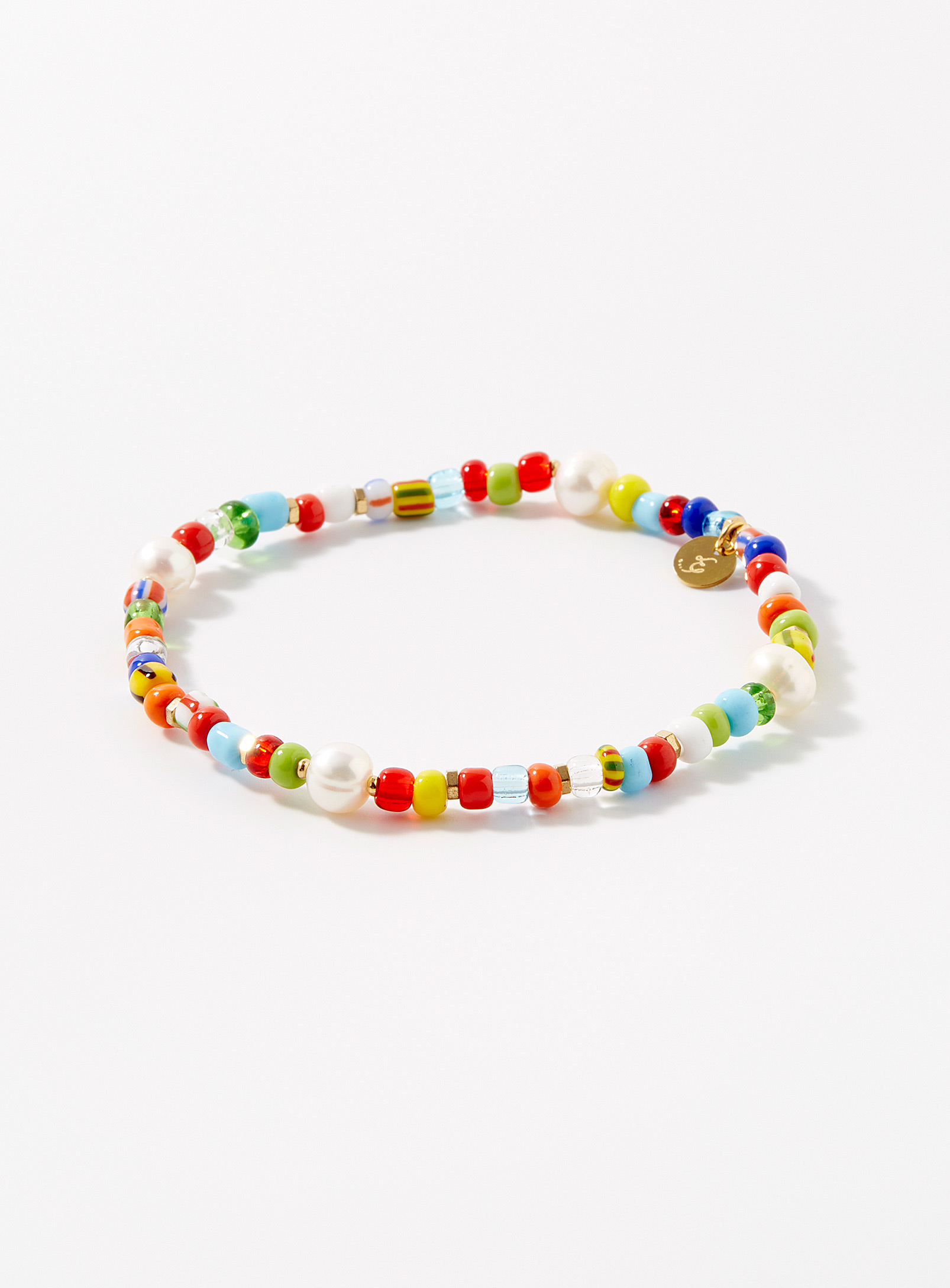 Le 31 Fantasia Colourful Bead Bracelet In Multi