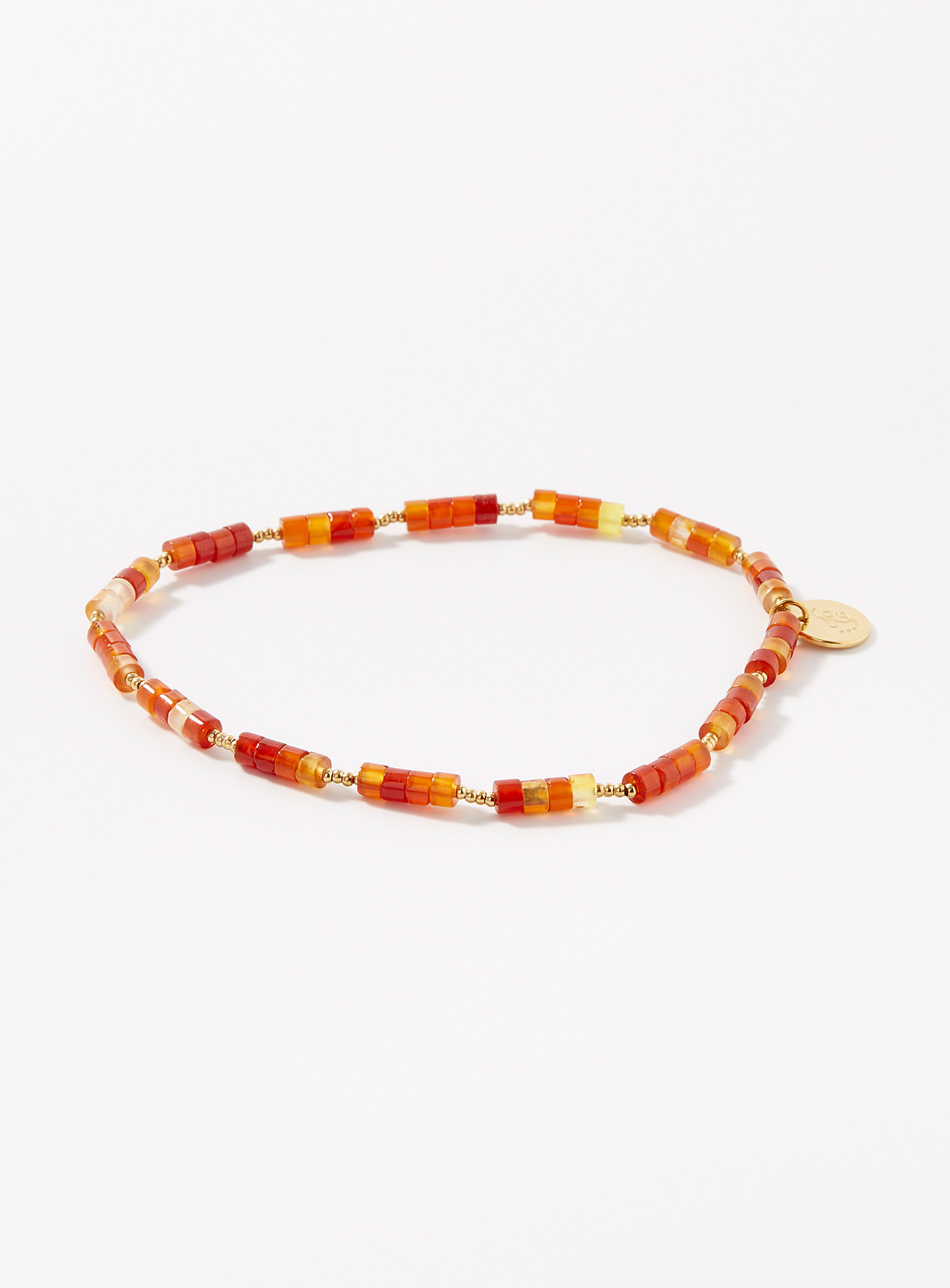 Le 31 - Men's Orange stone bracelet
