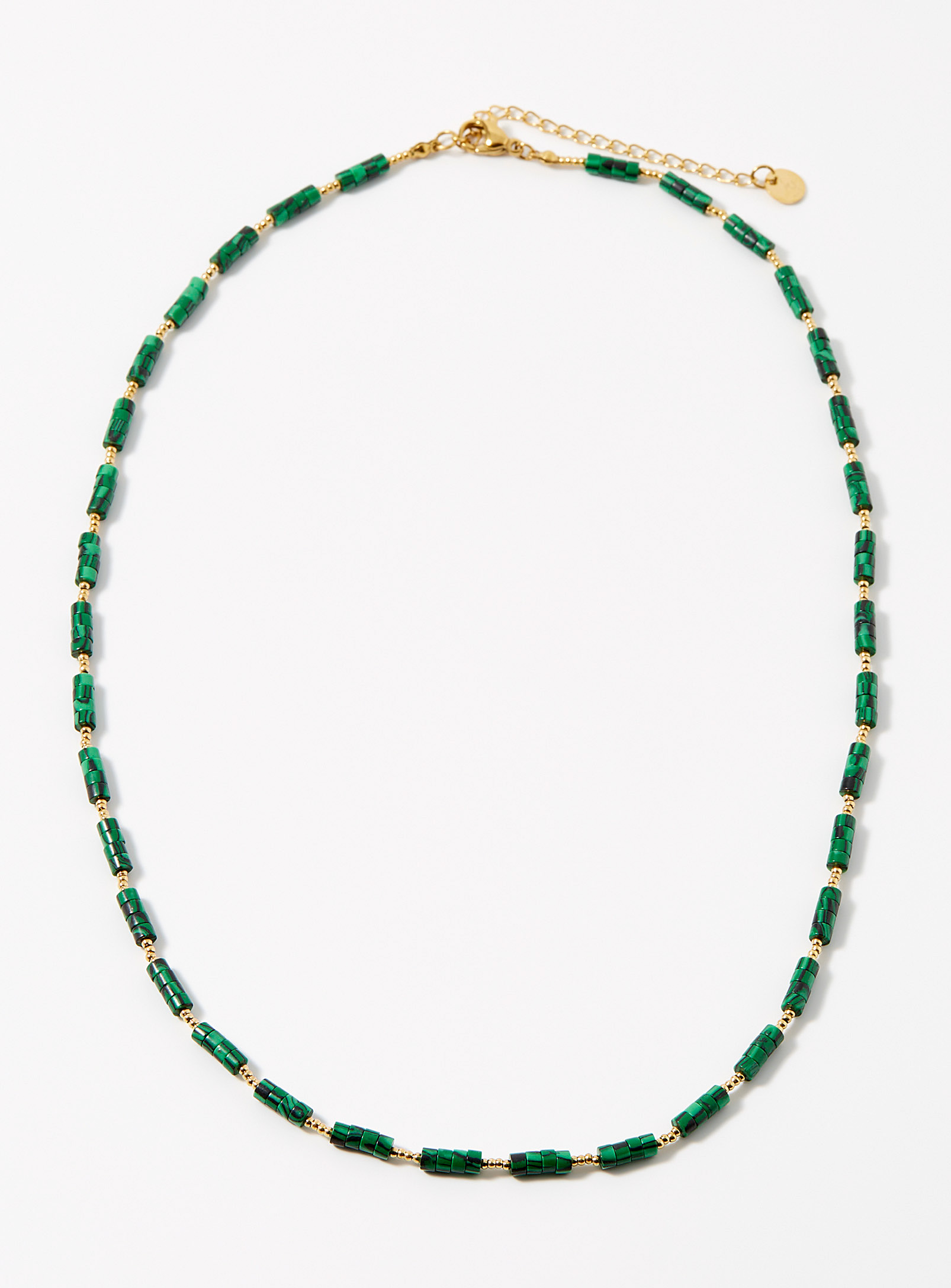 Le 31 - Men's Green stone necklace