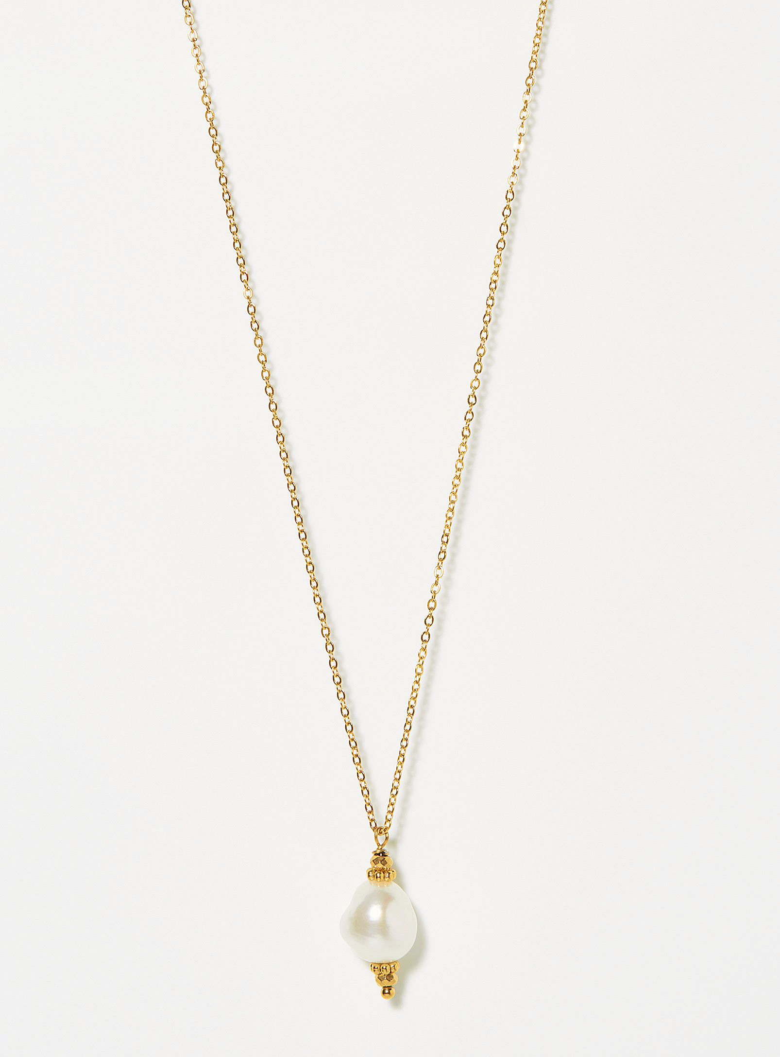 Le 31 Pearly Bead Pendant Necklace In Gold