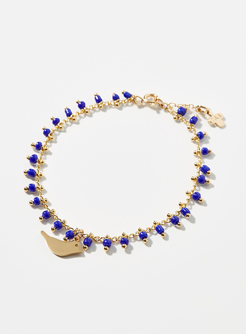 Gag et Lou Marine Blue Small bird bracelet for women
