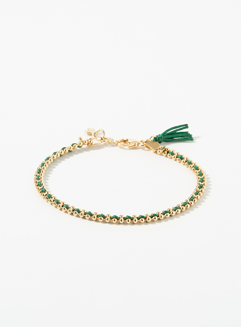 Gag et Lou Patterned Green Anna bracelet for women