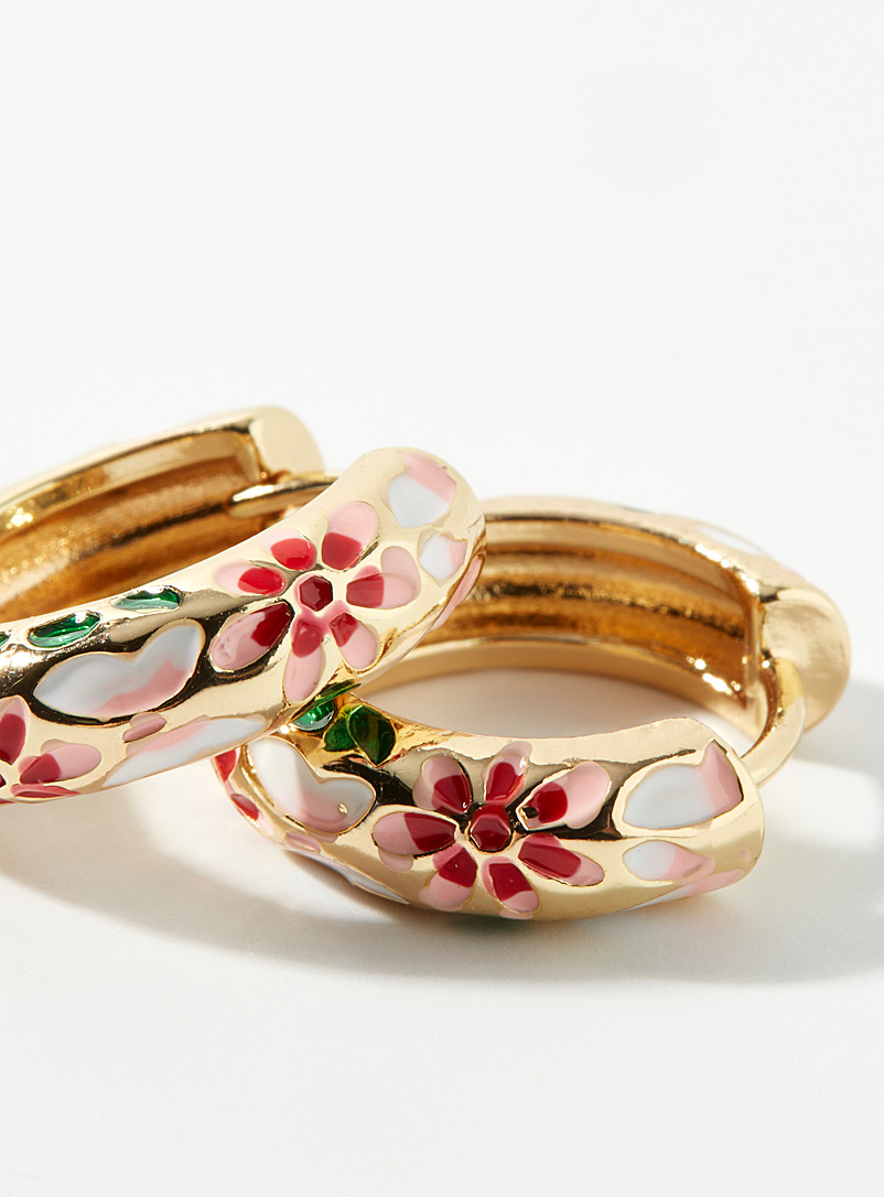 Simons Assorted Mythical flower hoops for women