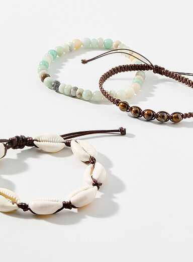 Les bracelets coquillages Ensemble de 3