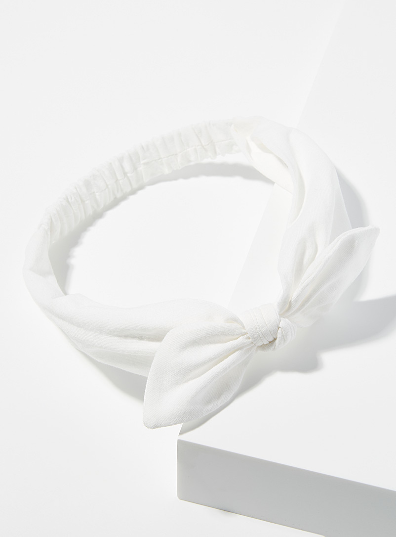 Solid mini-bow headband | Simons | Shop Hair Wraps and Headbands online ...