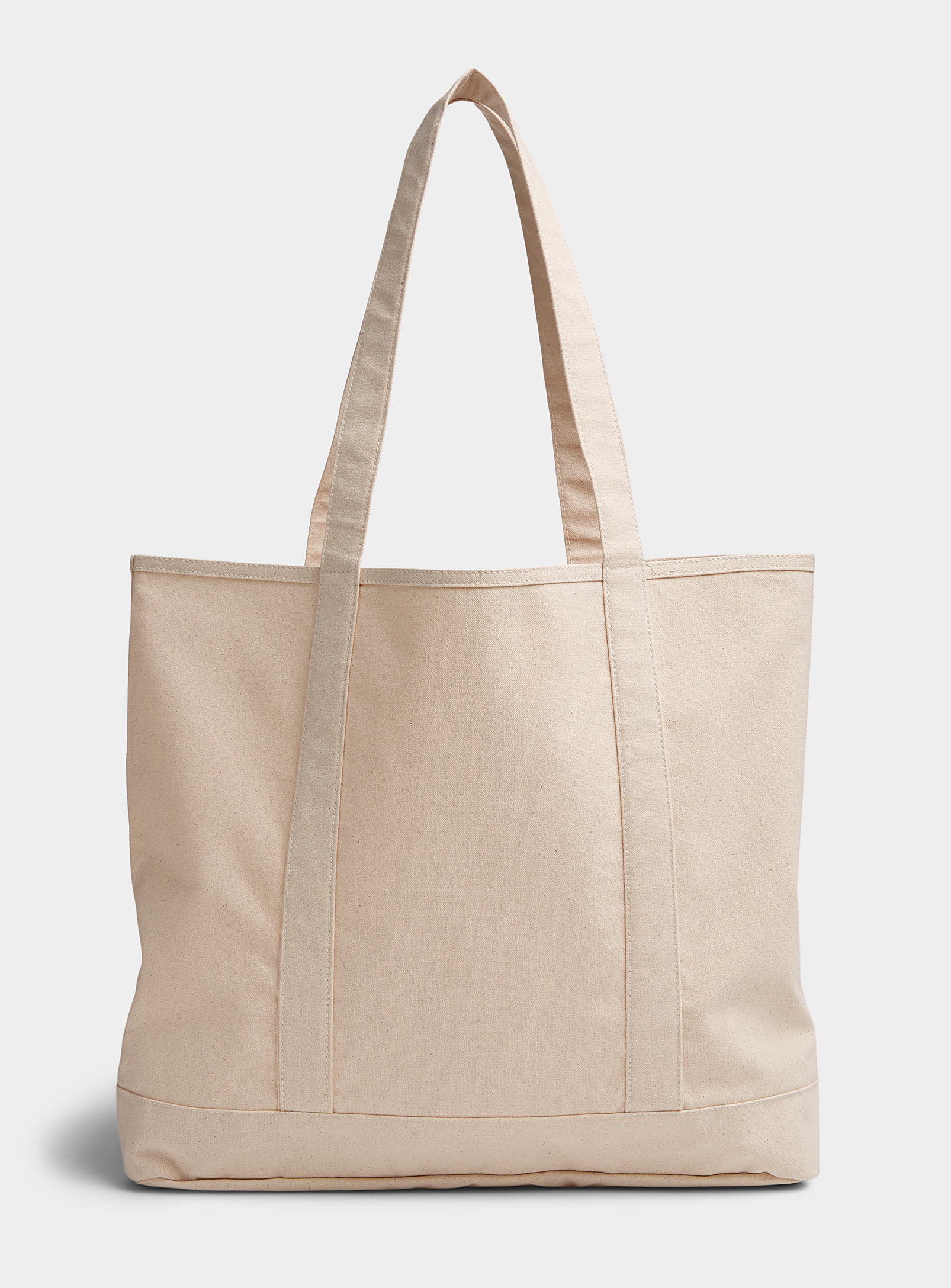 Le 31 Solid-coloured Cotton Tote In Burgundy