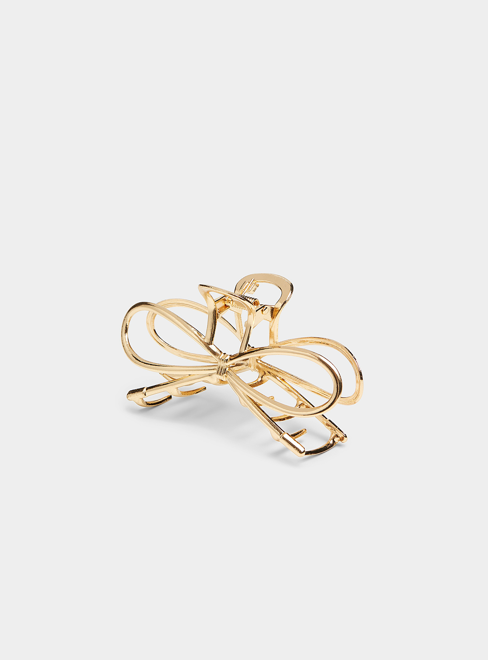 Simon's Metallic Bow Clip In Assorted