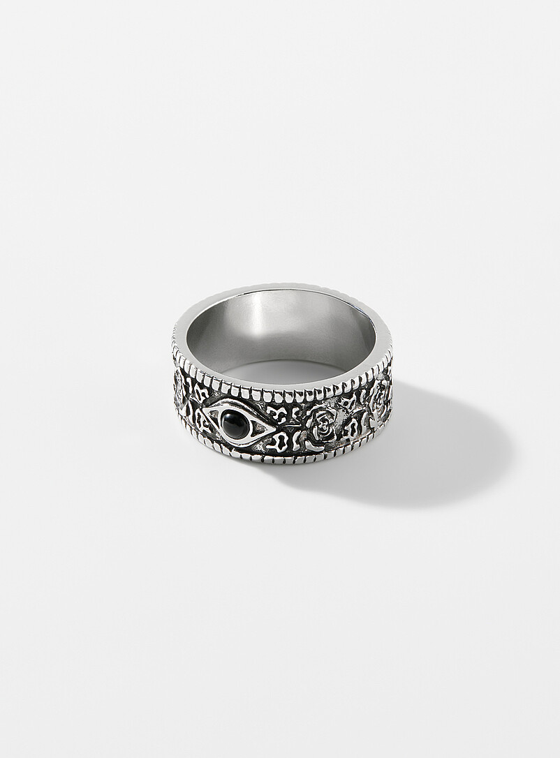 Eye embossed ring product image (primary)