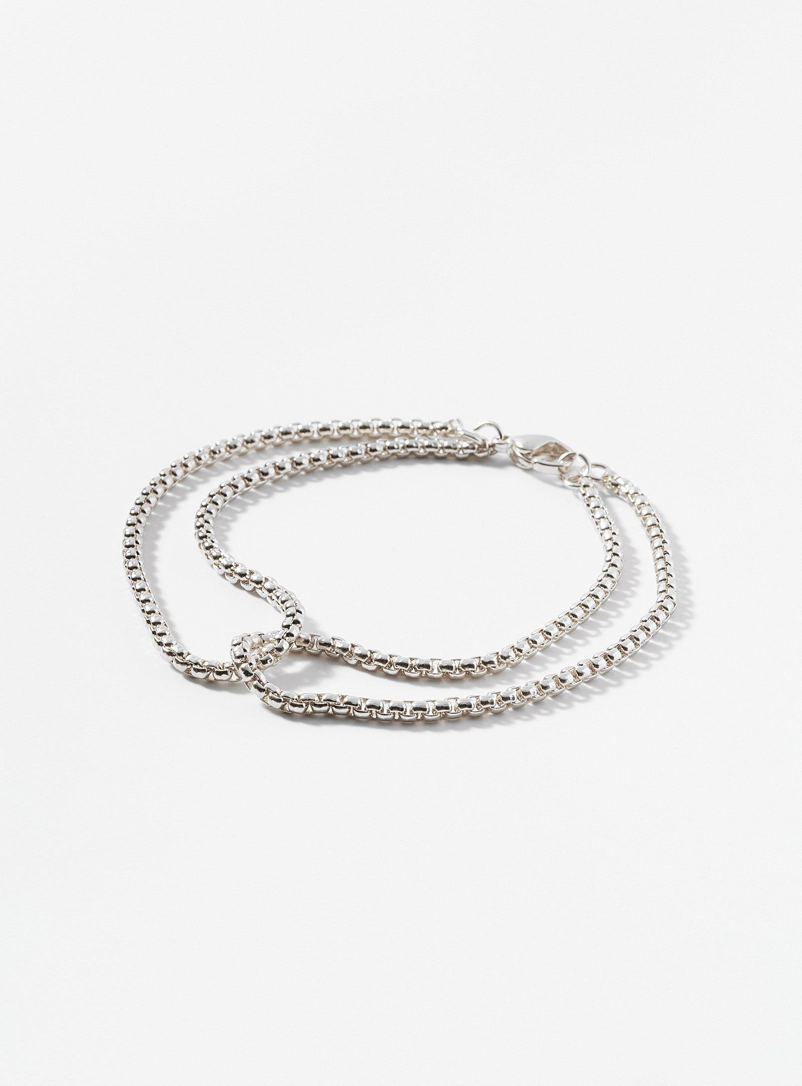 Le 31 Round-link Double-chain Bracelet In Metallic