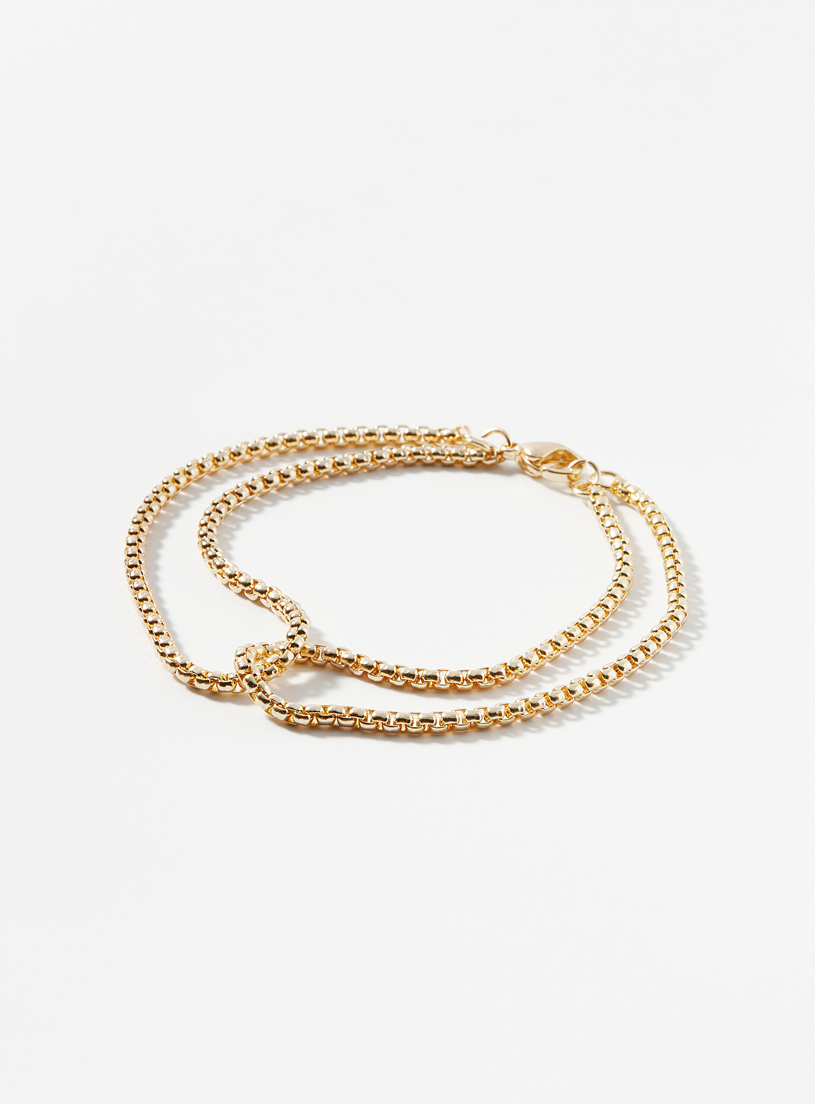 Le 31 Round-link Double-chain Bracelet In Gold