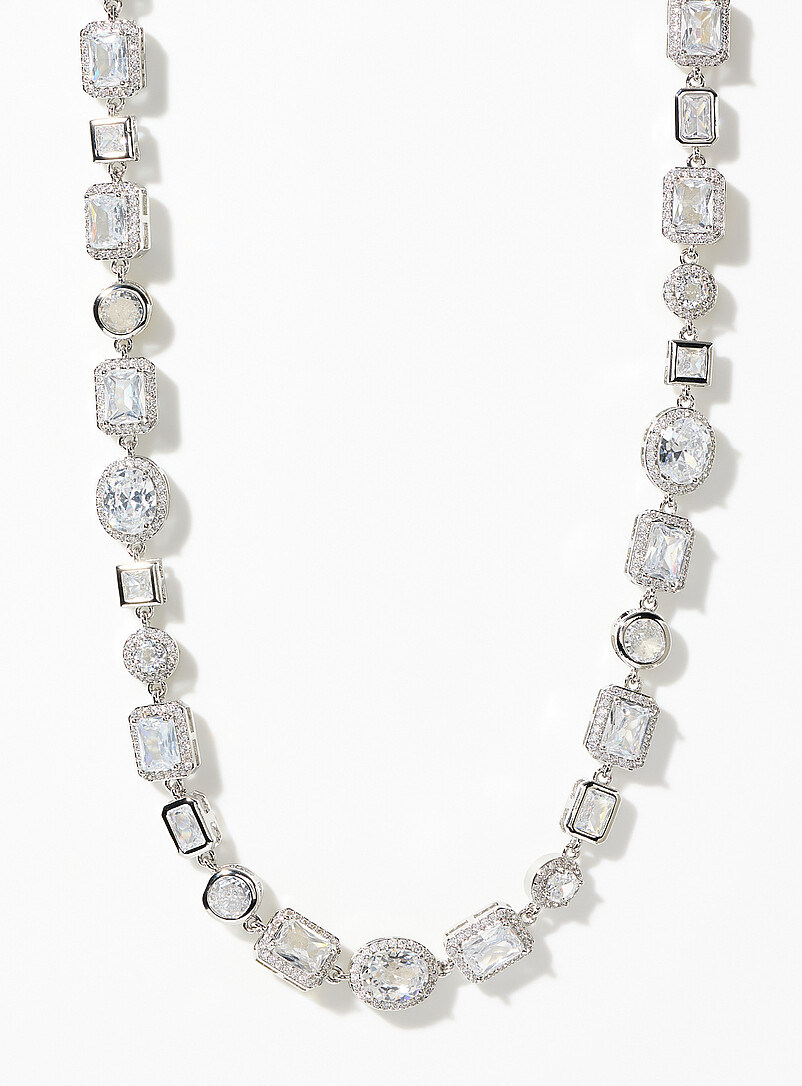 Opulent mixed stone golden necklace product image (primary)