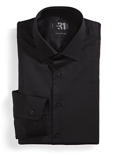 Polished cotton shirt Semi-tailored fit | Le 31 | Shop Men's Easy Care ...