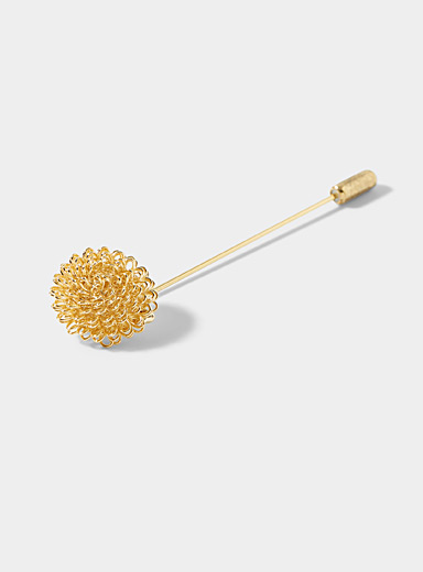 Golden flower pin | Le 31 | Men's Clips and Cufflinks | Simons